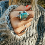 Lucky Keepsake Ring Hubei Turquoise (Size 7.75) - Golden Road Crafted