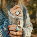 Lucky Keepsake Ring in White Buffalo (Size 8.5) - Golden Road Crafted