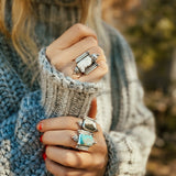 Lucky Keepsake Ring in White Buffalo (Size 8.5) - Golden Road Crafted