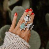 Lucky Keepsake Ring in White Buffalo (Size 8.5) - Golden Road Crafted