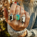 Lucky Keepsake Ring in White Buffalo (Size 8.5) - Golden Road Crafted