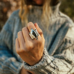 Lucky Keepsake Ring in White Buffalo (Size 9) - Golden Road Crafted