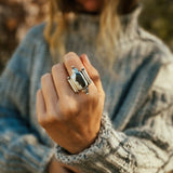 Lucky Keepsake Ring in White Buffalo (Size 9) - Golden Road Crafted