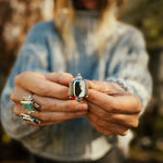 Lucky Keepsake Ring in White Buffalo (Size 9) - Golden Road Crafted