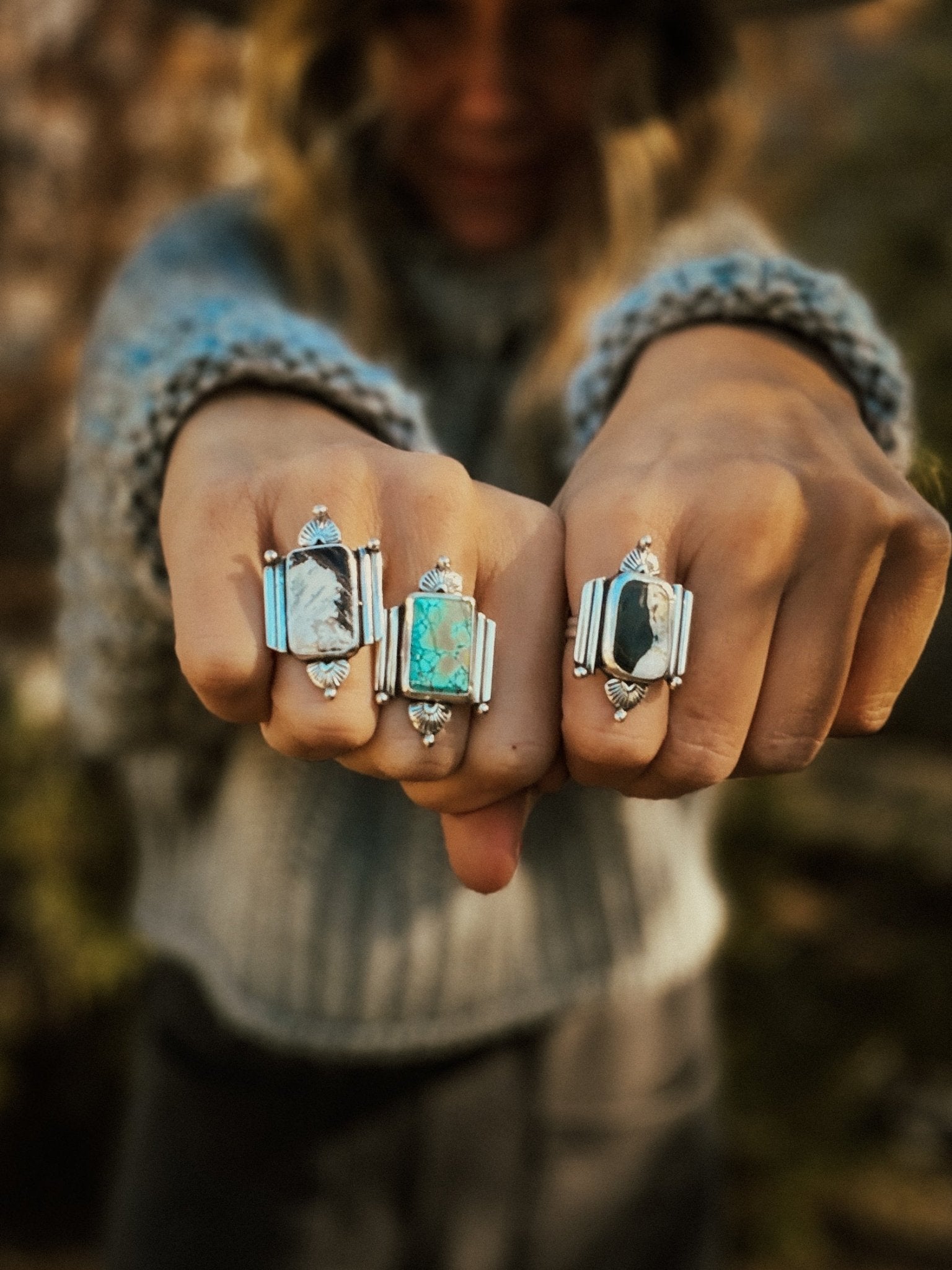 Lucky Keepsake Ring in White Buffalo (Size 9) - Golden Road Crafted