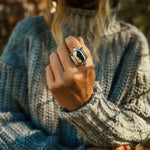 Lucky Keepsake Ring in White Buffalo (Size 9) - Golden Road Crafted