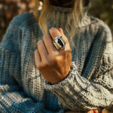 Lucky Keepsake Ring in White Buffalo (Size 9) - Golden Road Crafted