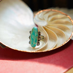 Lucy Ring in Hubei Turquoise (Size 8) - Golden Road Crafted