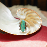 Lucy Ring in Hubei Turquoise (Size 8) - Golden Road Crafted