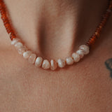 Made of Magic Necklace Carnelian + Sunstone - Golden Road Crafted