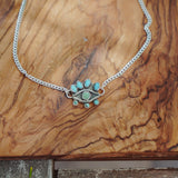 Magic Eye Necklace in Hubei & Lone Mtn Turquoise - Golden Road Crafted