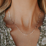Medium Paperclip Chain Necklace - Golden Road Crafted