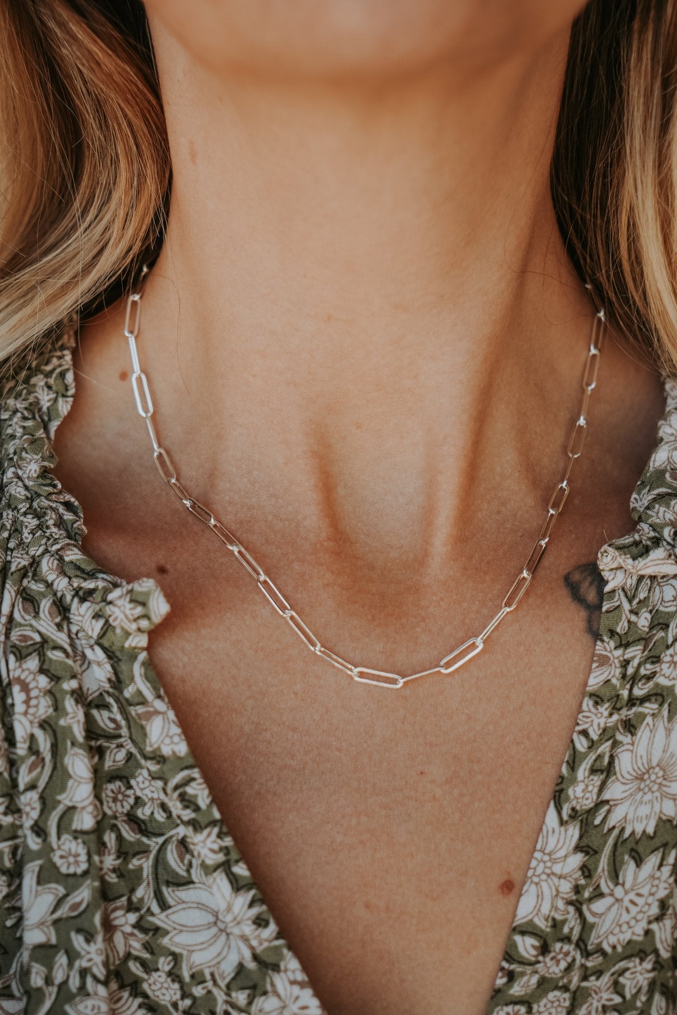 Medium Paperclip Chain Necklace - Golden Road Crafted