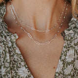 Medium Paperclip Chain Necklace - Golden Road Crafted