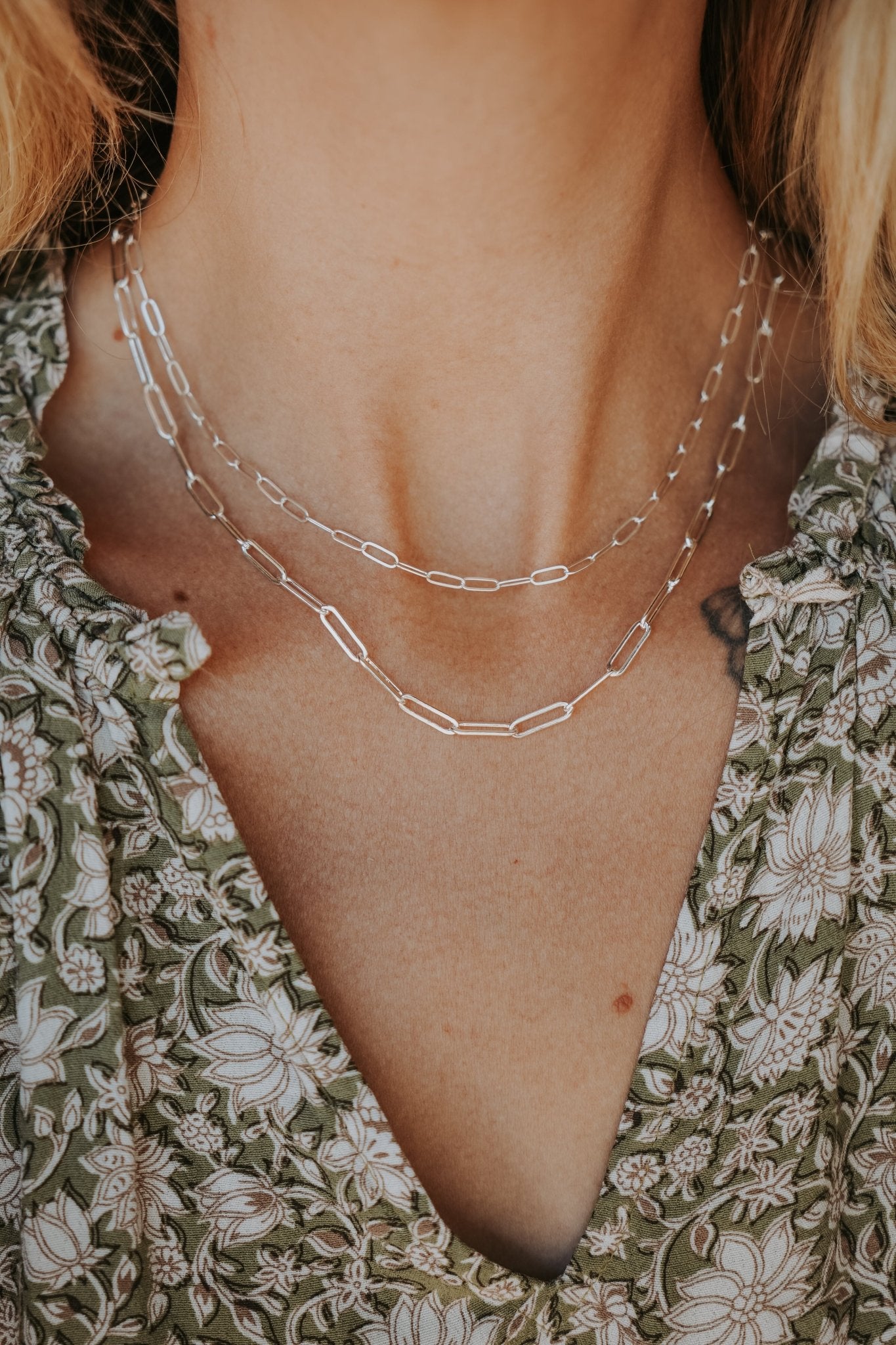Medium Paperclip Chain Necklace - Golden Road Crafted