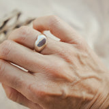 Mirrored Heart Signet Ring - Golden Road Crafted