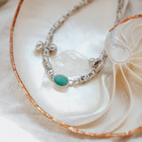 Mixed Up Anklet in Turquoise - Golden Road Crafted