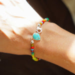 Mixed Up Bracelet No. 1 in Hubei Turquoise - Golden Road Crafted