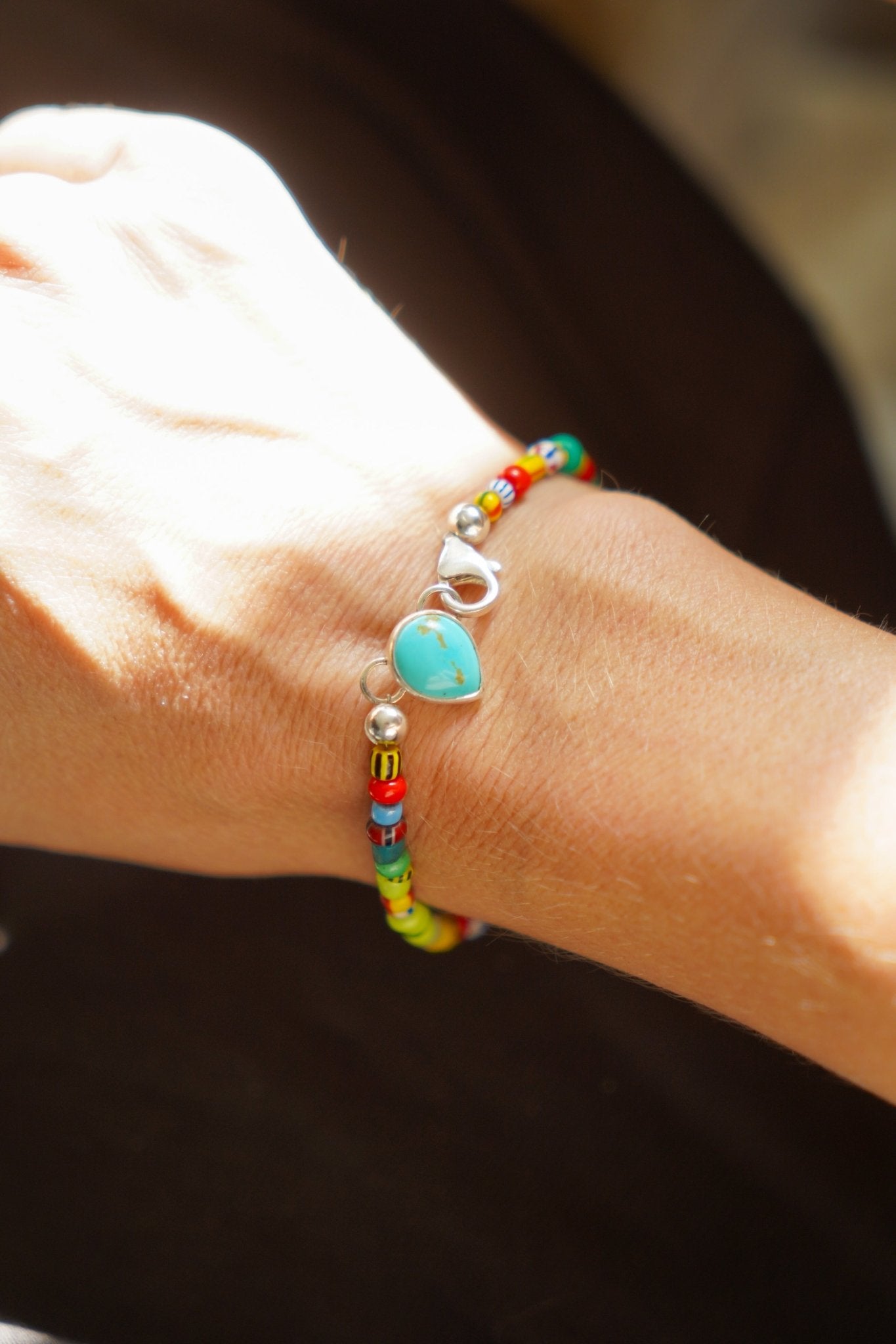 Mixed Up Bracelet No. 1 in Hubei Turquoise - Golden Road Crafted