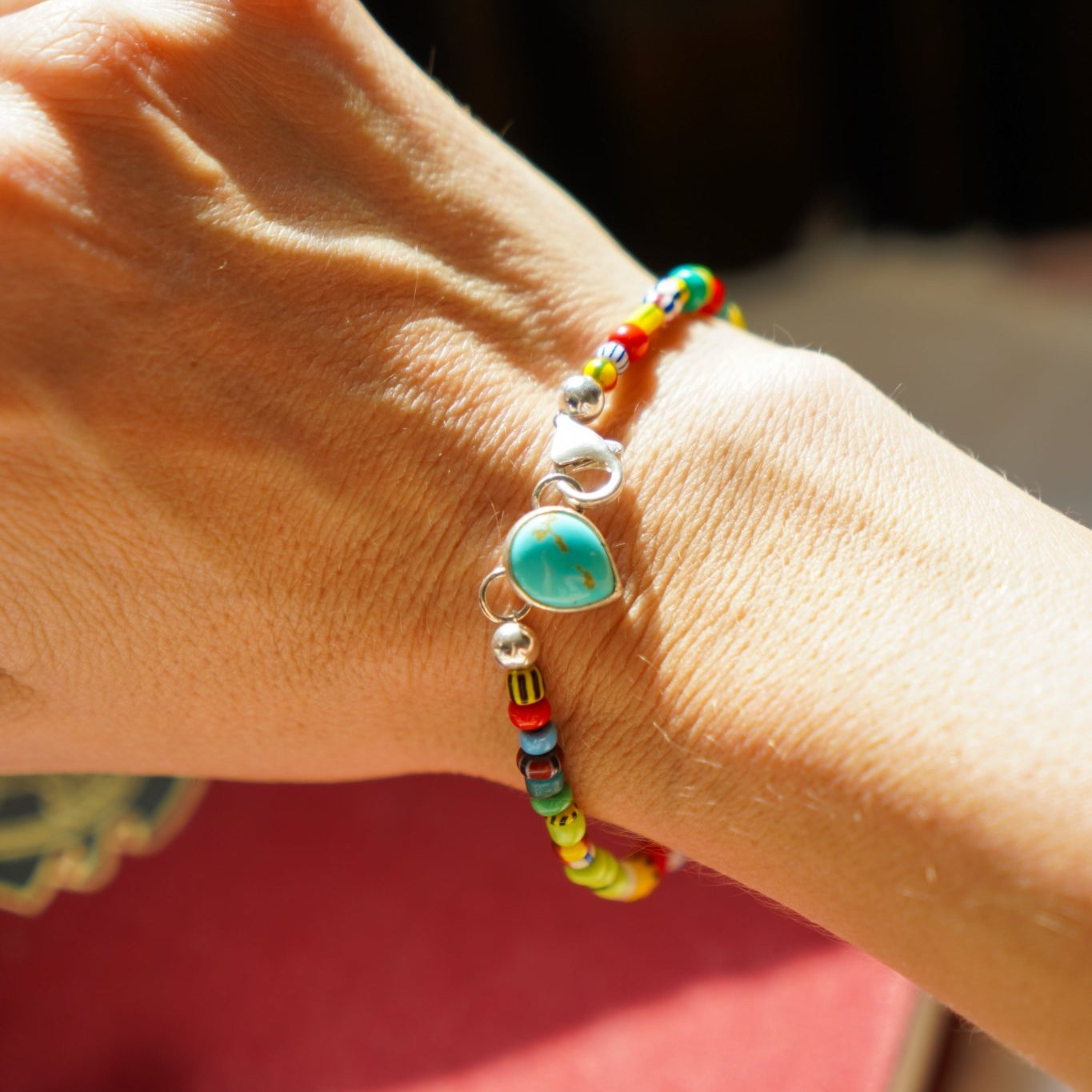 Mixed Up Bracelet No. 1 in Hubei Turquoise - Golden Road Crafted