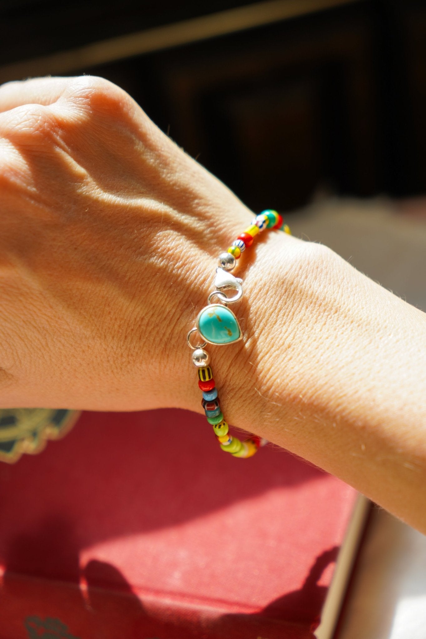 Mixed Up Bracelet No. 1 in Hubei Turquoise - Golden Road Crafted