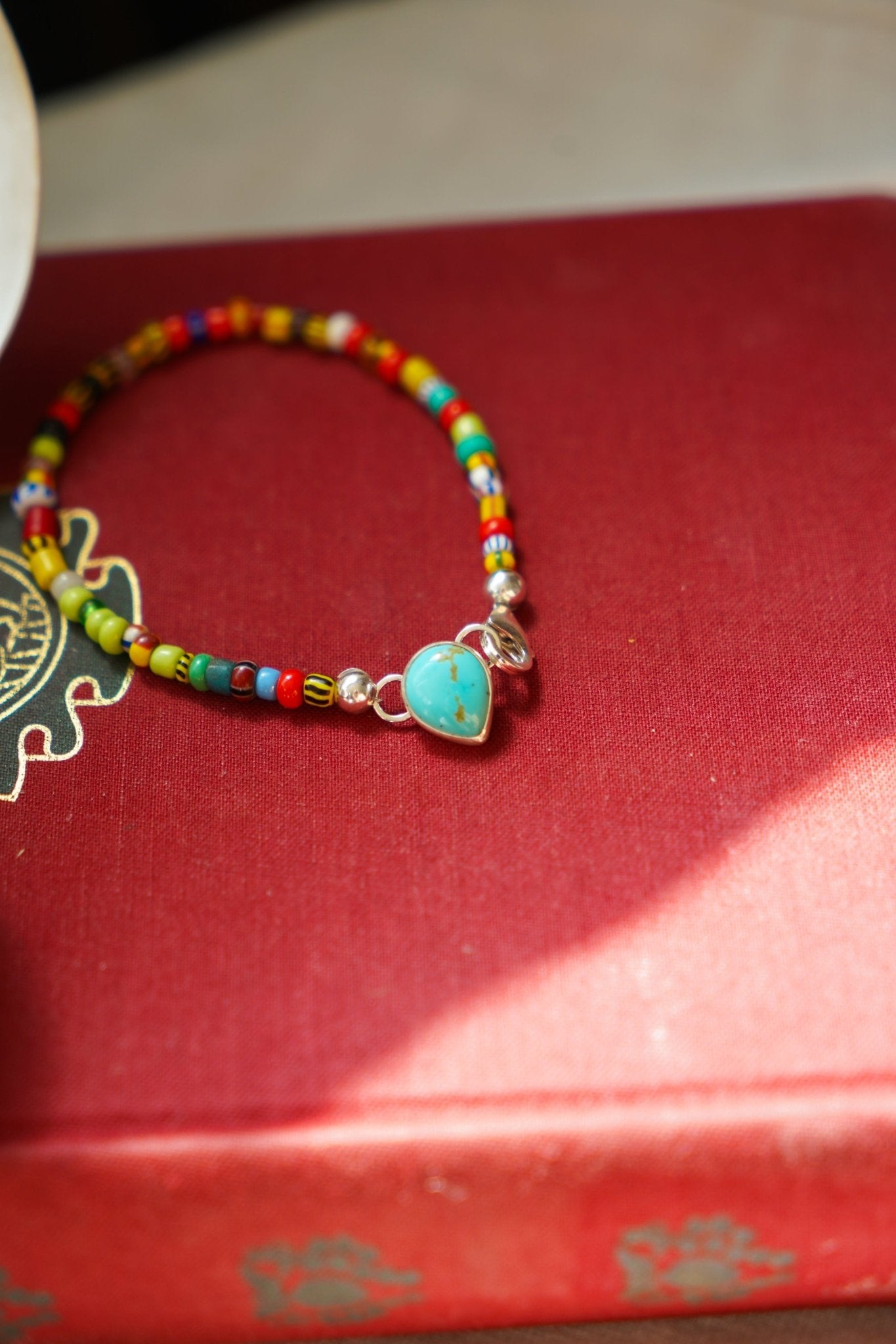 Mixed Up Bracelet No. 1 in Hubei Turquoise - Golden Road Crafted