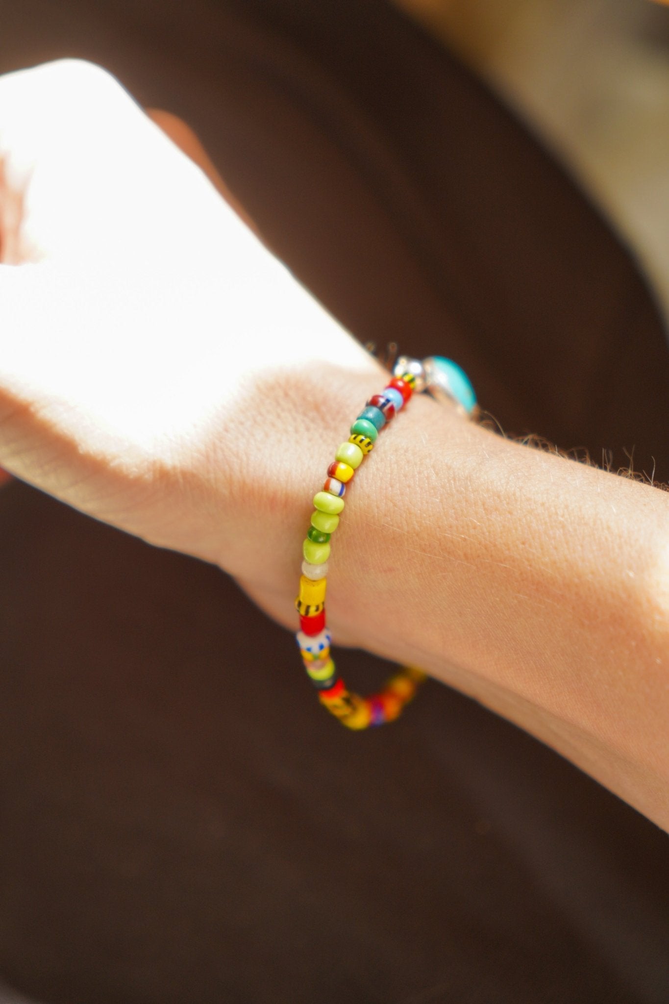 Mixed Up Bracelet No. 1 in Hubei Turquoise - Golden Road Crafted