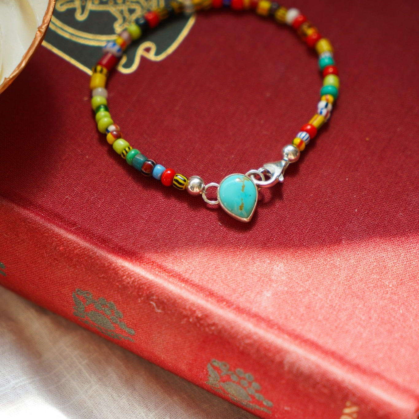 Mixed Up Bracelet No. 1 in Hubei Turquoise - Golden Road Crafted