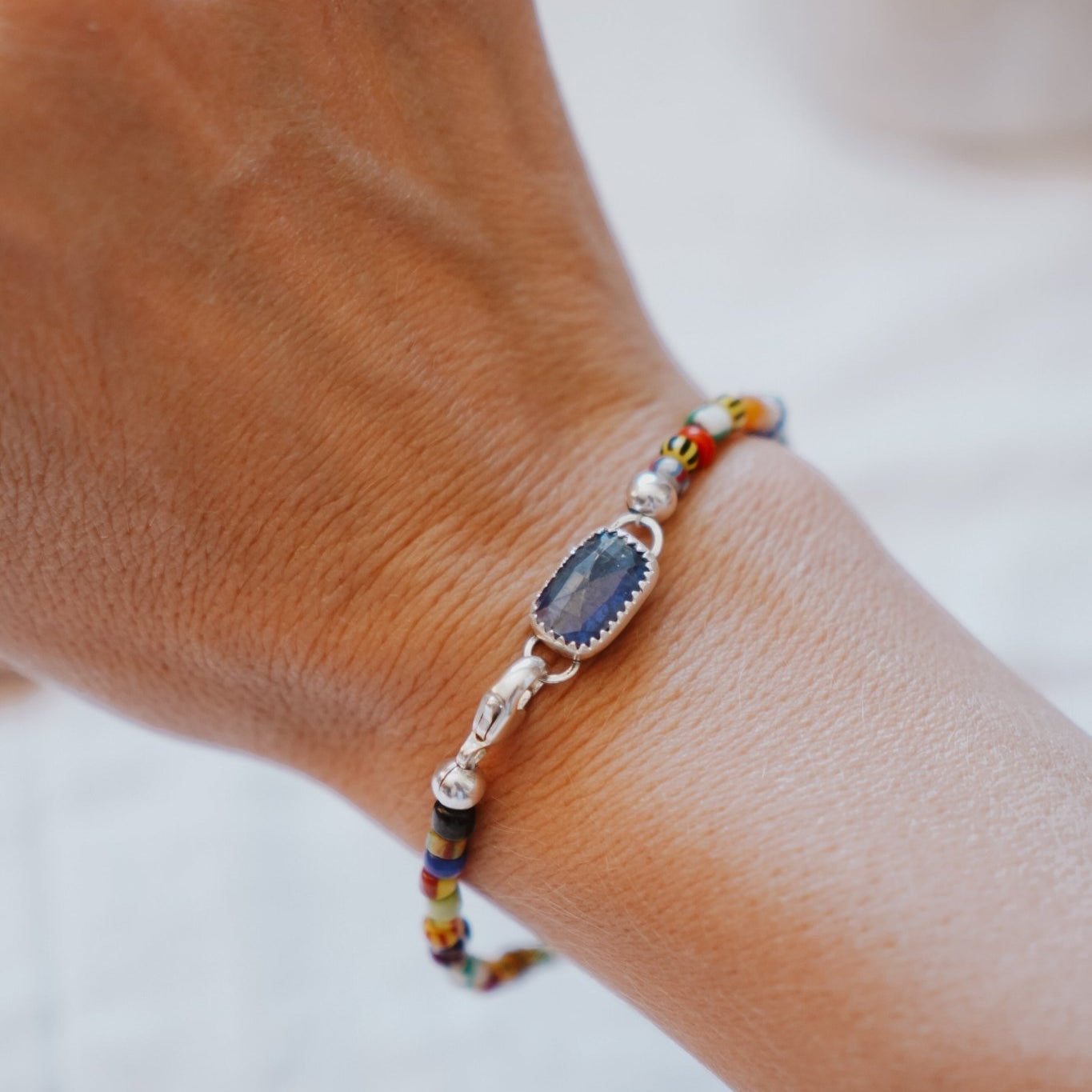Mixed Up Bracelet No. 1 in Kyanite - Golden Road Crafted