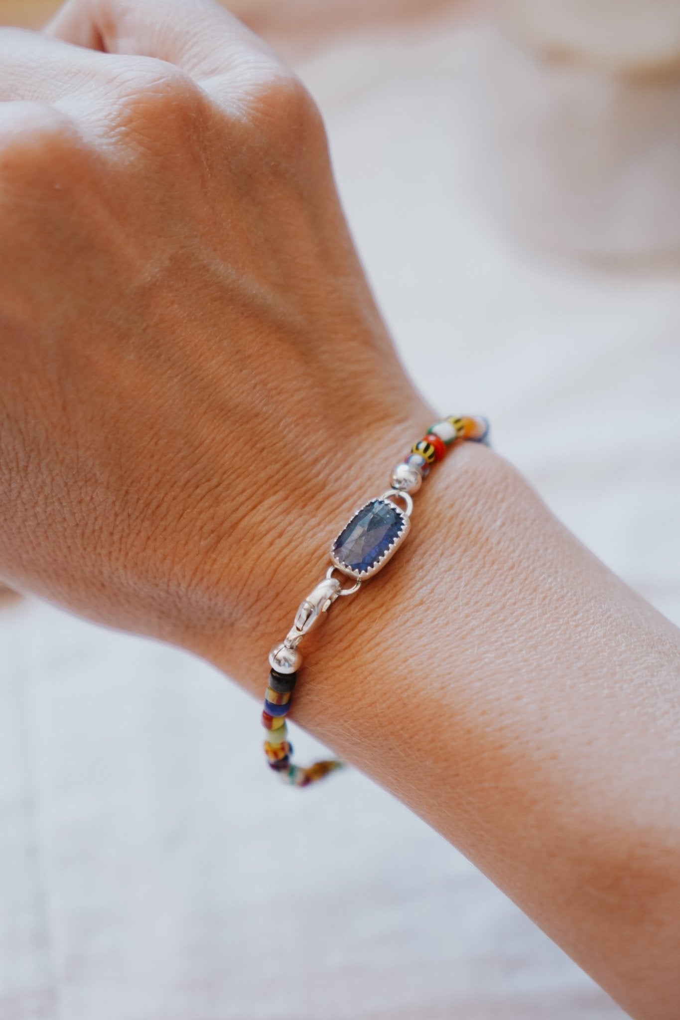 Mixed Up Bracelet No. 1 in Kyanite - Golden Road Crafted