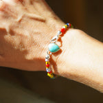 Mixed Up Bracelet No. 2 in Hubei Turquoise - Golden Road Crafted