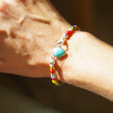 Mixed Up Bracelet No. 2 in Hubei Turquoise - Golden Road Crafted
