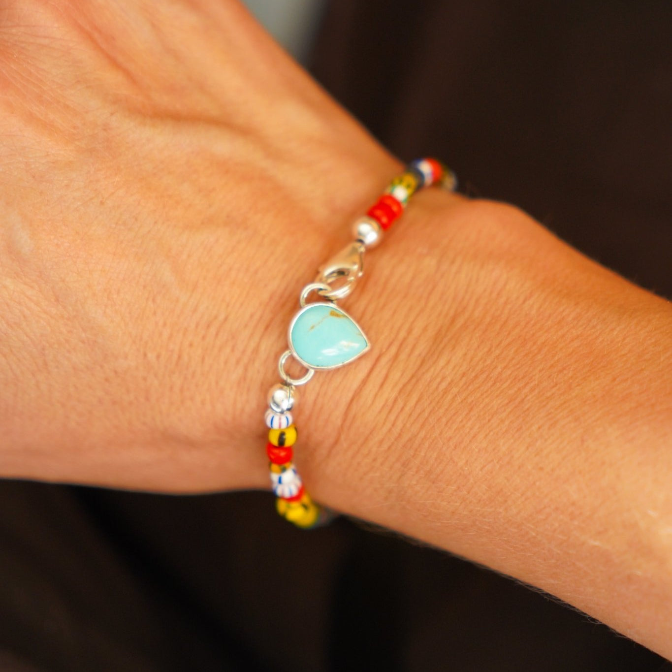 Mixed Up Bracelet No. 2 in Hubei Turquoise - Golden Road Crafted