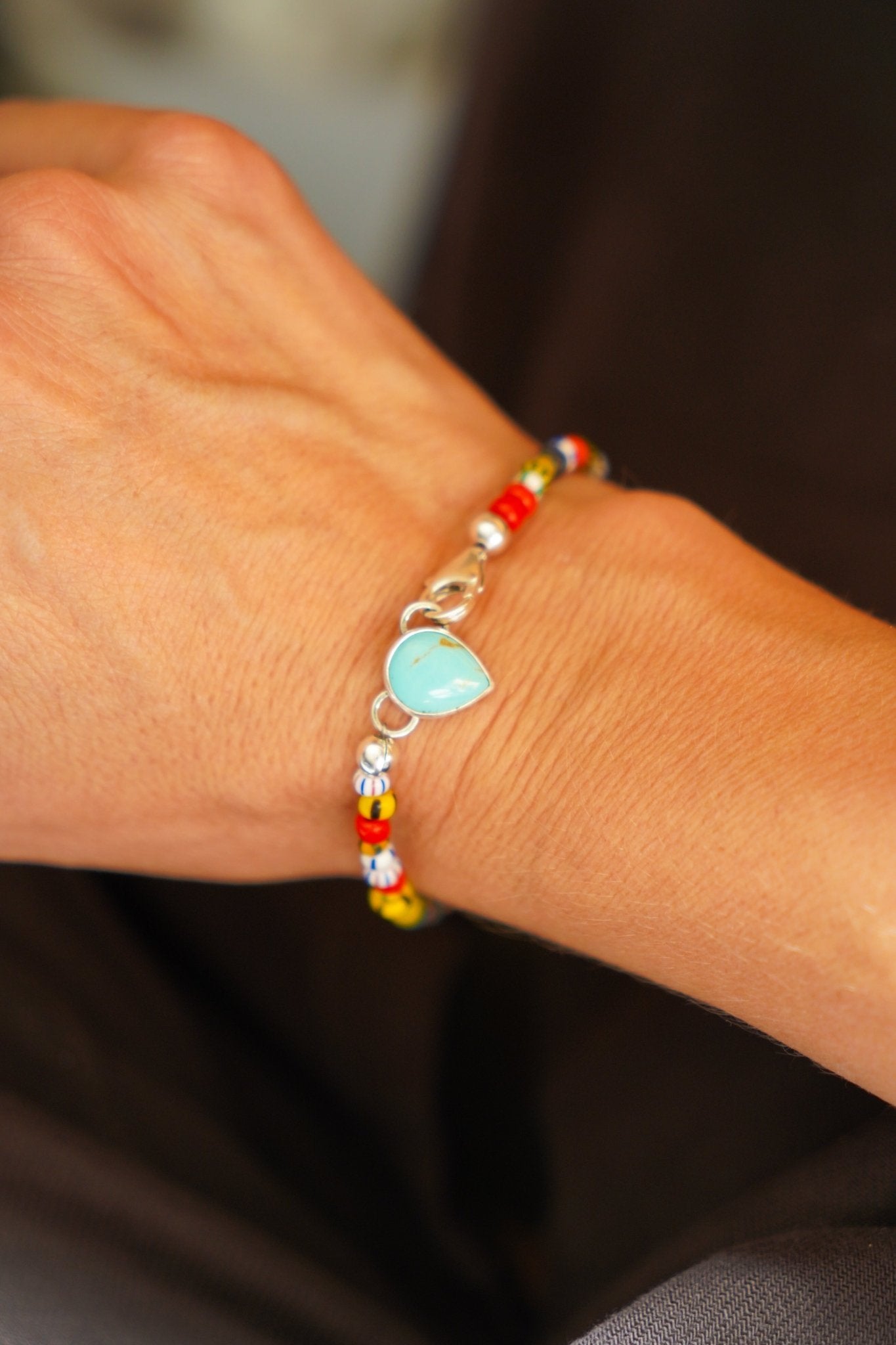 Mixed Up Bracelet No. 2 in Hubei Turquoise - Golden Road Crafted