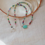 Mixed Up Choker No. 1 in Campitos Turquoise - Golden Road Crafted