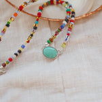 Mixed Up Choker No. 2 in Campitos Turquoise - Golden Road Crafted