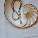 Mixed Up Necklace w/ Carabiner in Kyanite - Golden Road Crafted
