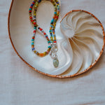 Mixed Up Necklace w/ Carabiner in Kyanite - Golden Road Crafted