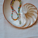 Mixed Up Necklace w/ Carabiner in Kyanite - Golden Road Crafted