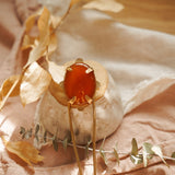 Mojave Hair Fork in Carnelian - Golden Road Crafted