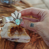 Monsoon Cuff in Moonstone & Tyrone Turquoise - Golden Road Crafted