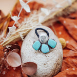 Monsoon Hair Tie in Campitos Turquoise - Golden Road Crafted