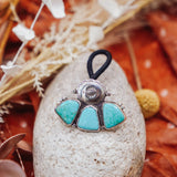 Monsoon Hair Tie in Campitos Turquoise - Golden Road Crafted