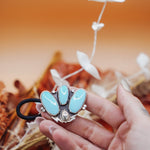 Monsoon Hair Tie in Campitos Turquoise - Golden Road Crafted