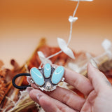 Monsoon Hair Tie in Campitos Turquoise - Golden Road Crafted
