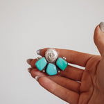 Monsoon Hair Tie in Campitos Turquoise - Golden Road Crafted