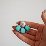 Monsoon Hair Tie in Campitos Turquoise - Golden Road Crafted