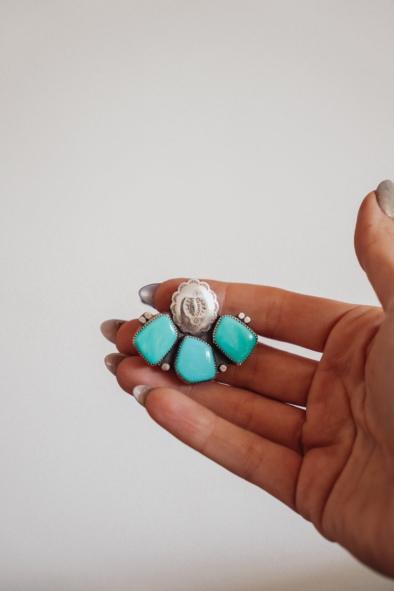 Monsoon Hair Tie in Campitos Turquoise - Golden Road Crafted