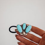 Monsoon Hair Tie in Campitos Turquoise - Golden Road Crafted