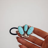 Monsoon Hair Tie in Campitos Turquoise - Golden Road Crafted